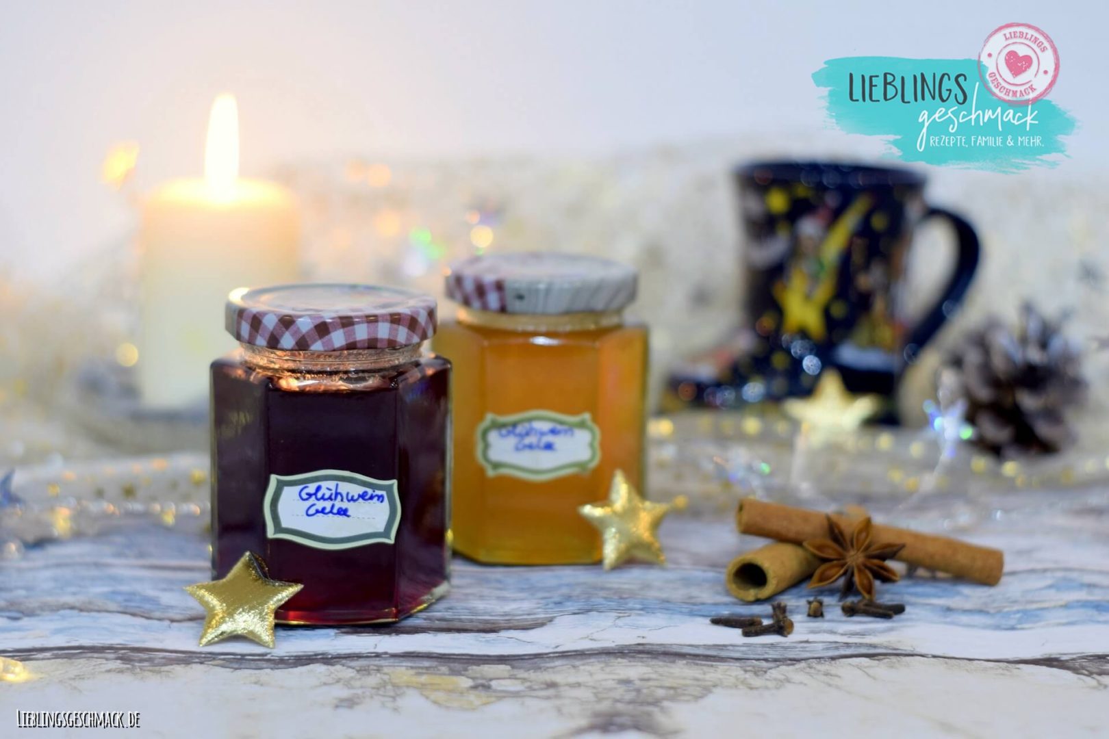 Glühweingelee -Rezept- Lieblingsgeschmack.de Glühweingelee -Rezept- Lieblingsgeschmack.de