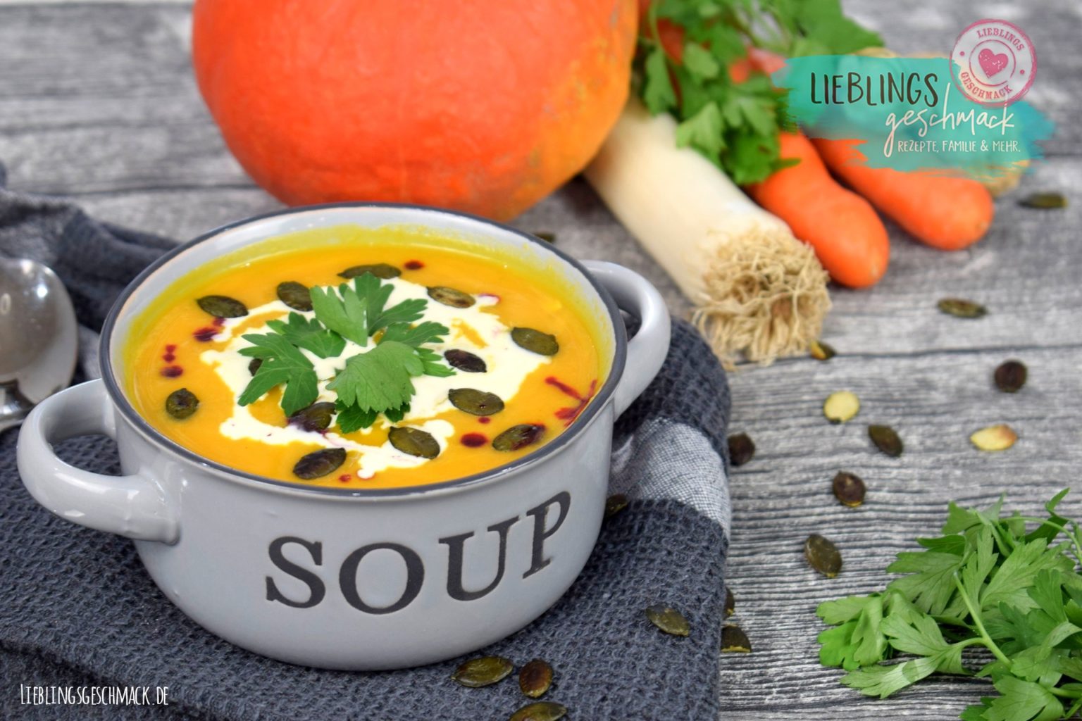 cremige Kürbissuppe - Rezept - Lieblingsgeschmack.de