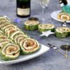 Spinat-Lachs-Rolle Partysnack