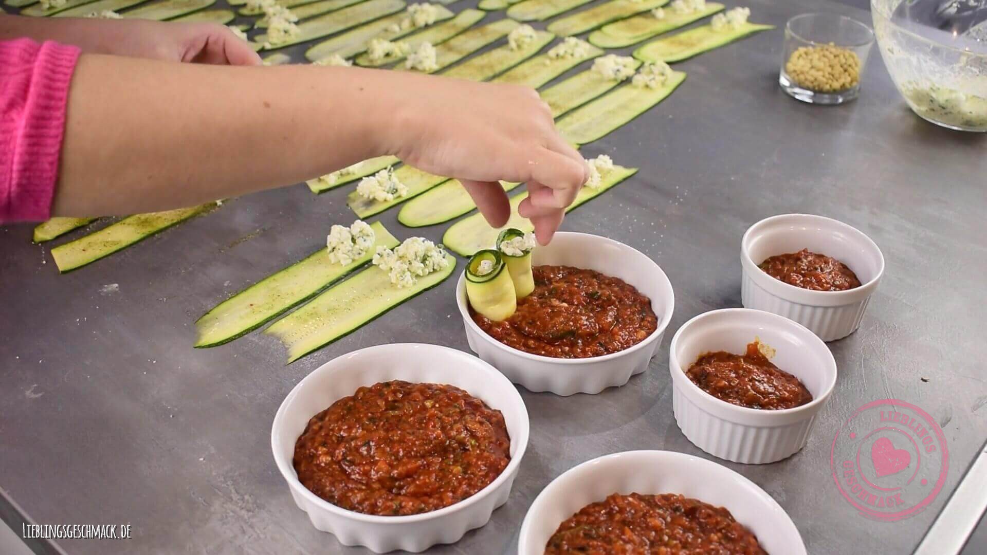 Zucchini-Röllchen - Lieblingsgeschmack.de